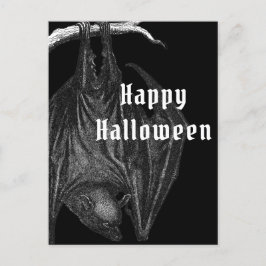 Postal Gótico Bats Happy Halloween