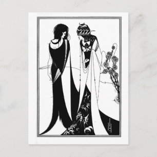 Postal Gótico blanco y negro arte gótico nouveau Salome