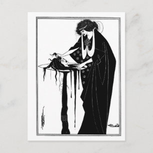 Postal Gótico blanco y negro arte gótico nouveau Salome
