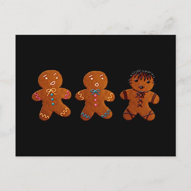 Postal Gótico Gingerbread Man (Anverso)