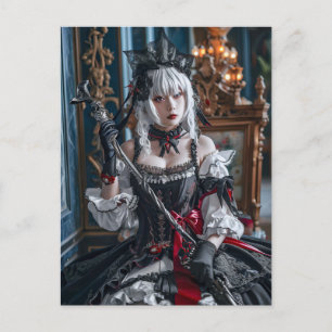 Postal Gótico Kawaii Maid, Inspirado en el Anime