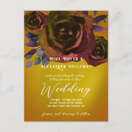 Postal Gótico moderno Rosas oscuros QRC