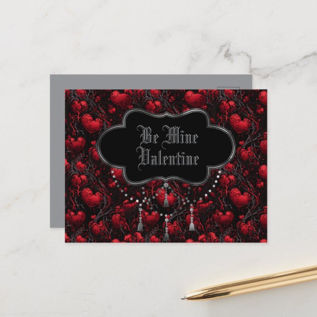 Postal Gótico Sé Mía San Valentín  (Anverso/Reverso In Situ)