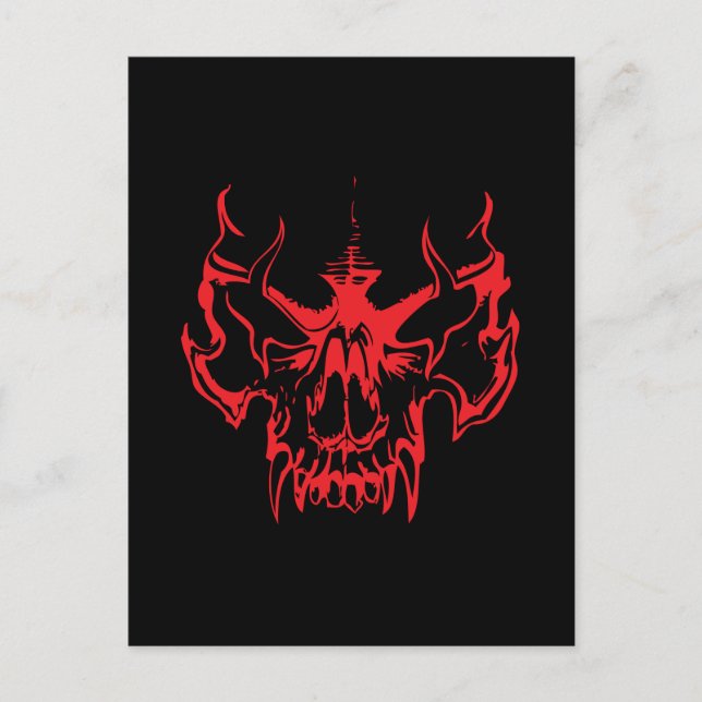 Postal Gótico Skull (Anverso)