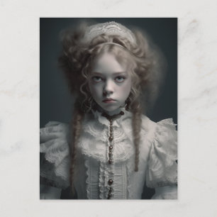Postal Gótico Spooky Blond Child