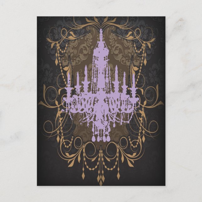 Postal gótico steampunk victoriano candelabro de parís vi (Anverso)