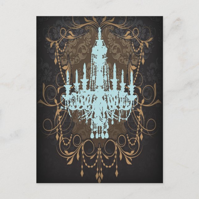 Postal gótico steampunk victoriano candelabro de parís vi (Anverso)