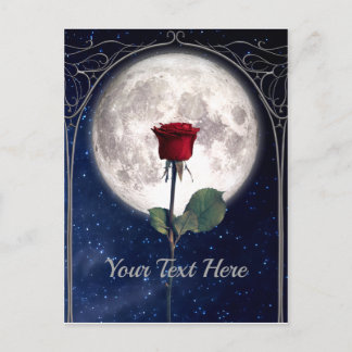 Postal Gótico, Vintage, Rosa Roja, Romance oscuro, cielo