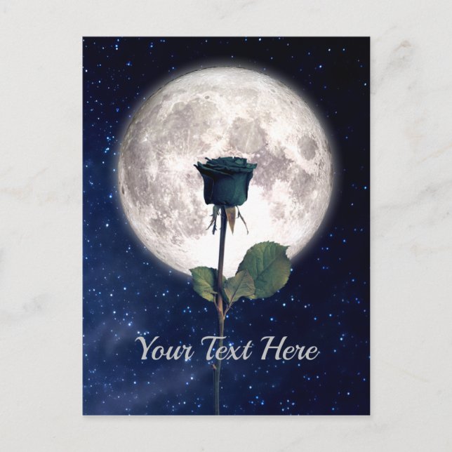 Postal Gótico, Vintage, Victoriano, Rosa Negro, Romance (Anverso)