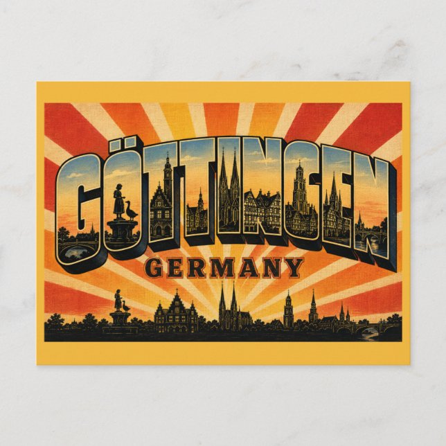 Postal Göttingen Alemania Gänseliesel (Anverso)