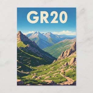 Postal GR20 France Corsica Travel