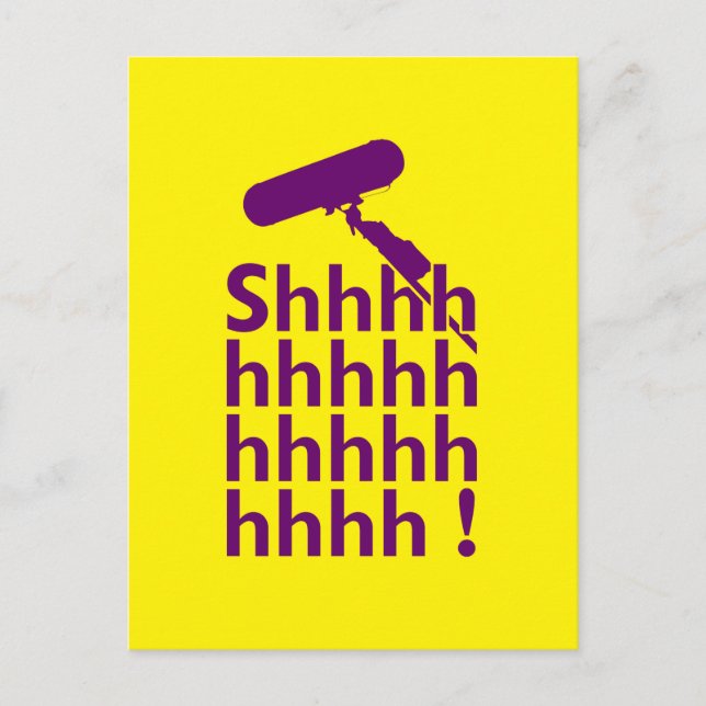 Postal Grabación de sonido de localización divertida Shhh (Anverso)