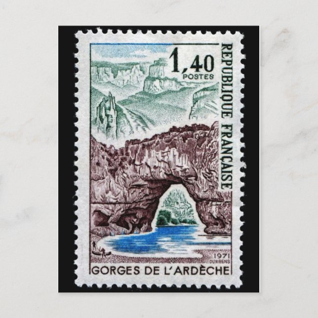 Postal grabada vintage del sello (Anverso)