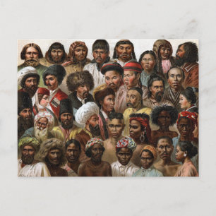 Postal Grabado de 'Pueblos de Asia' C19