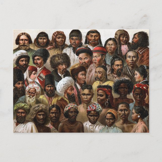 Postal Grabado de 'Pueblos de Asia' C19 (Anverso)