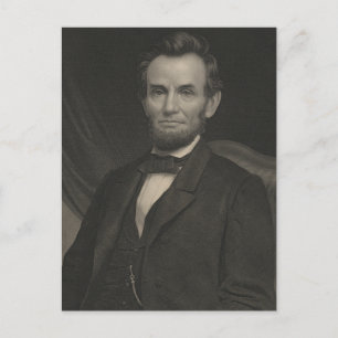 Postal Grabado del retrato de Abraham Lincoln
