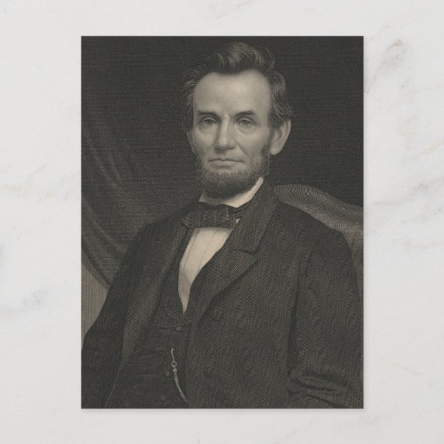 Postal Grabado del retrato de Abraham Lincoln (Anverso)