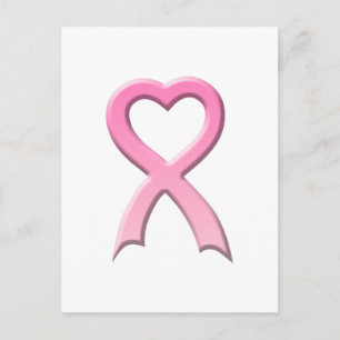 Postal Grabado en relieve de la cinta del corazón
