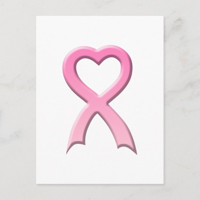 Postal Grabado en relieve de la cinta del corazón (Anverso)