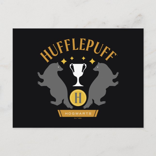 Postal Grabador HUFFLEPUFF™ y gráfico del Orgullo de la C (Anverso)