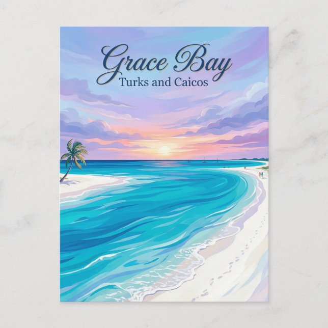 Postal Grace Bay Turcas y Caicos (Anverso)