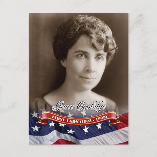 Postal Grace Coolidge, Primera Dama de los Estados Unidos (Anverso)