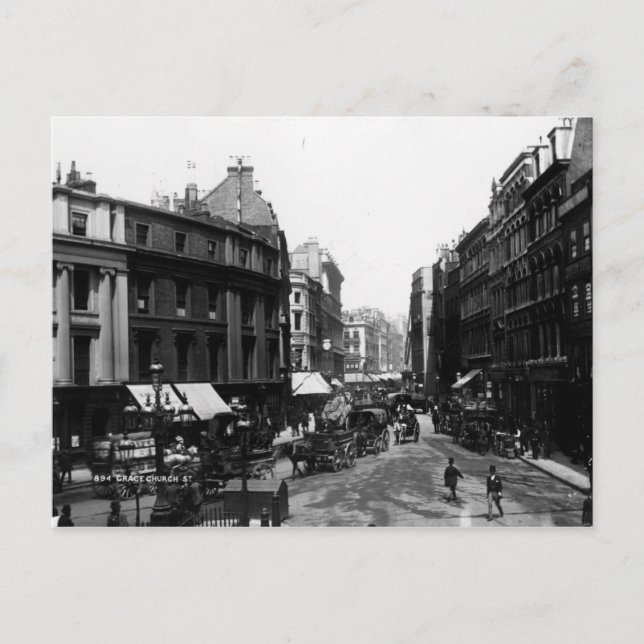 Postal Gracechdral Street, Londres, c.1890 (Anverso)