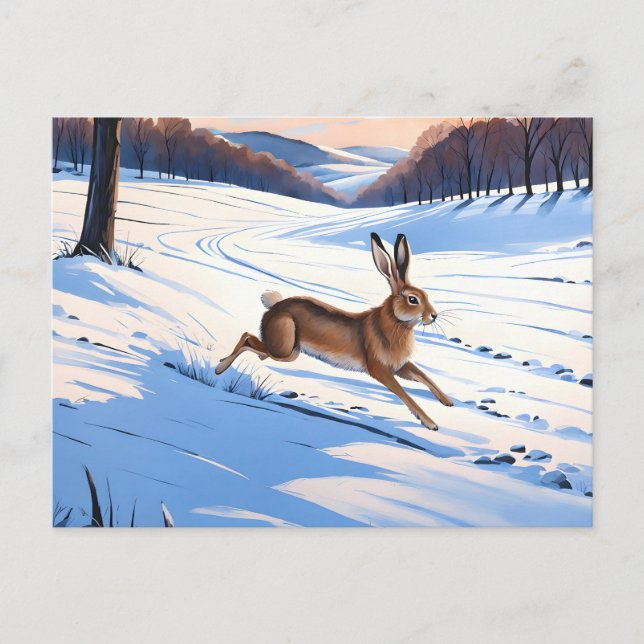 Postal Graceful Bounds of Hare : Full of Winter Joy (Anverso)