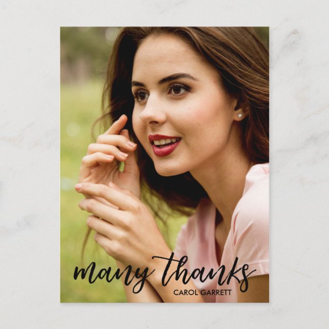 Postal Graceful hand Lettered Graduation Gracias (Anverso)