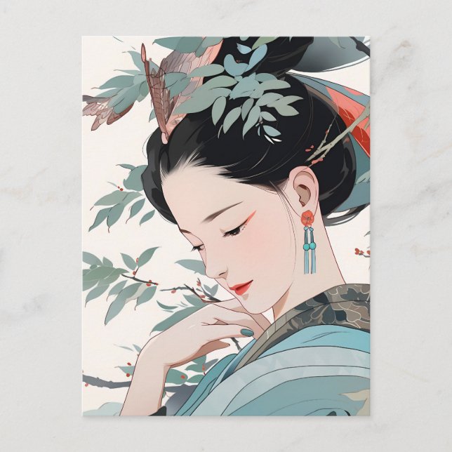 Postal Gracia de las mujeres chinas (Anverso)