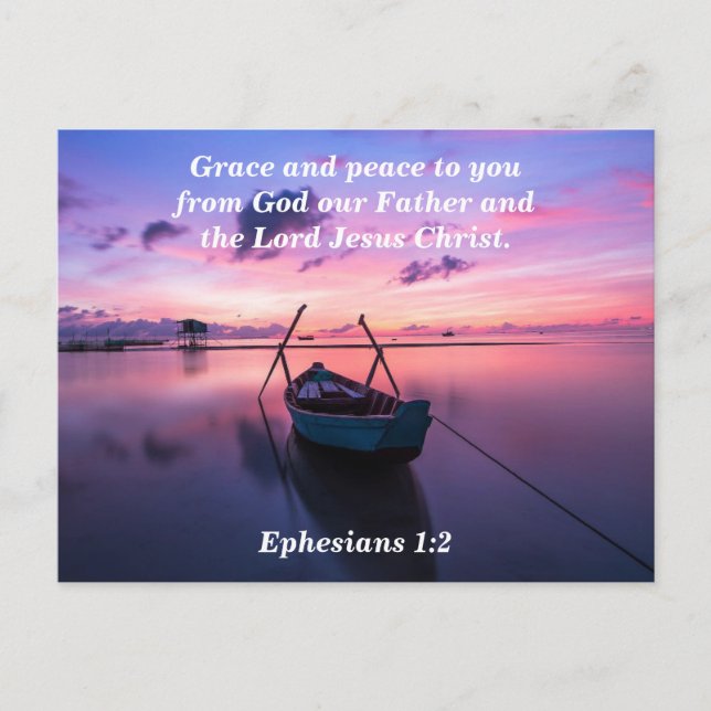 Postal Gracia y paz para ti Postcard Ephesian 1:2 (Anverso)