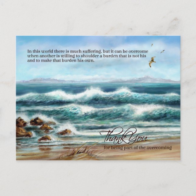 Postal Gracias a cuidador, día de Médicos o día de enferm (Anverso)