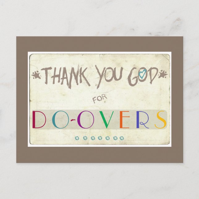Postal Gracias a Dios por hacer las cosas (Anverso)