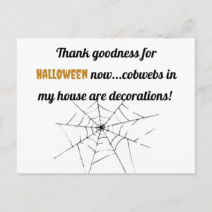 Postal Gracias a Dios por Halloween ahora...telaraña en m