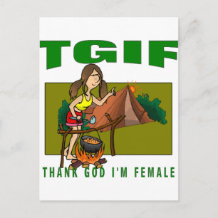 Postal Gracias a Dios que soy mujer