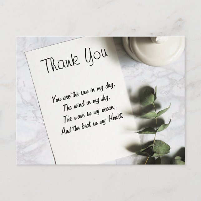 Postal Gracias a Greeting (Anverso)