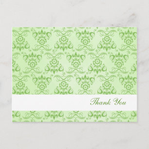 Postal "Gracias" a Ivy Green French Damask