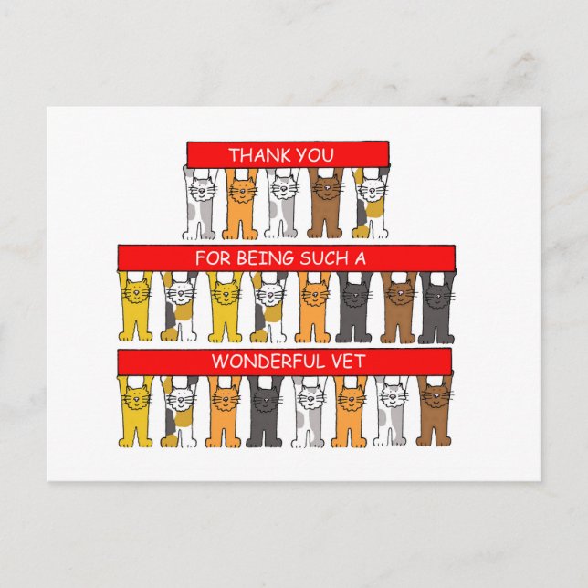 Postal Gracias a la maravillosa veterinaria (Anverso)
