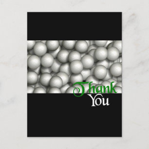 Postal Gracias a las bolas de golf