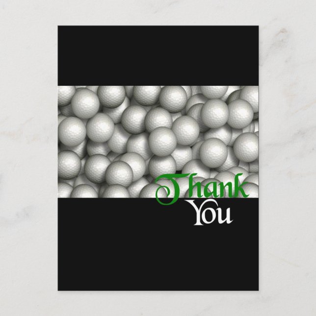 Postal Gracias a las bolas de golf (Anverso)