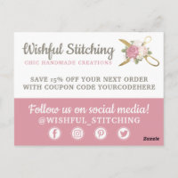 Gracias a las tijeras de coser de oro Shabby Chic