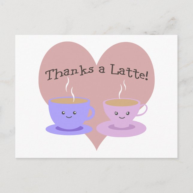 Postal Gracias A Latte (Anverso)