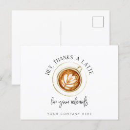 Postal Gracias a Latte por Referidos de Bienes Raíces