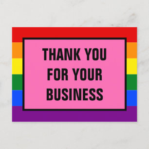 Postal Gracias a los clientes LGBT de negocios Orgullo Ar