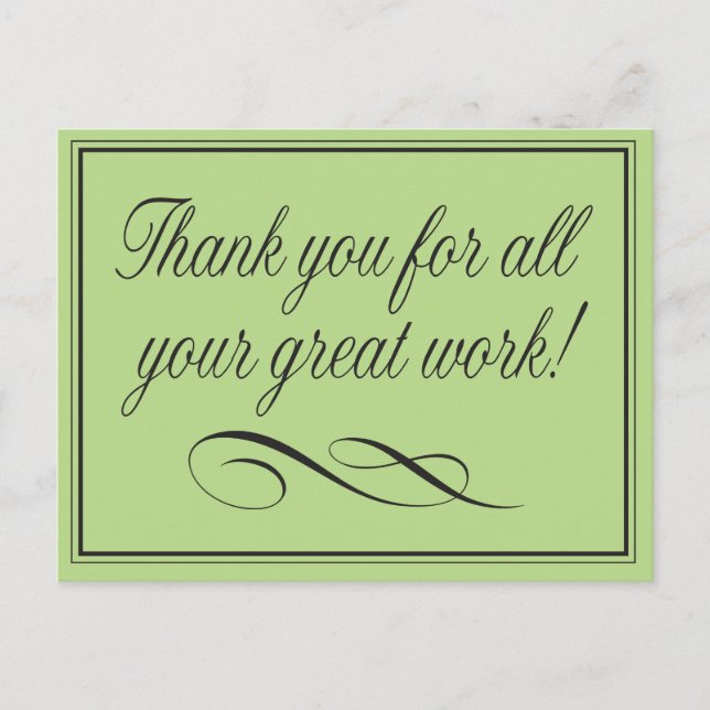 Postal Gracias a los empleados por su gran trabajo (Anverso)