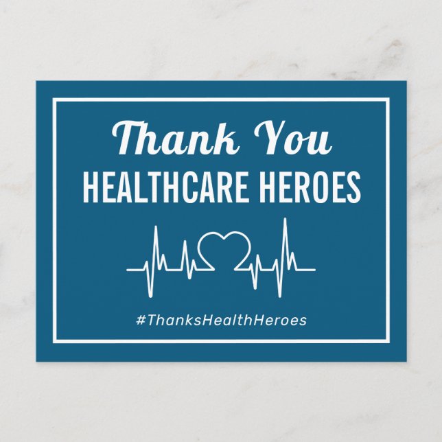 Postal Gracias a los héroes de la salud (Anverso)