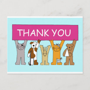 Postal Gracias a los Mascotas de Personalizados de veteri