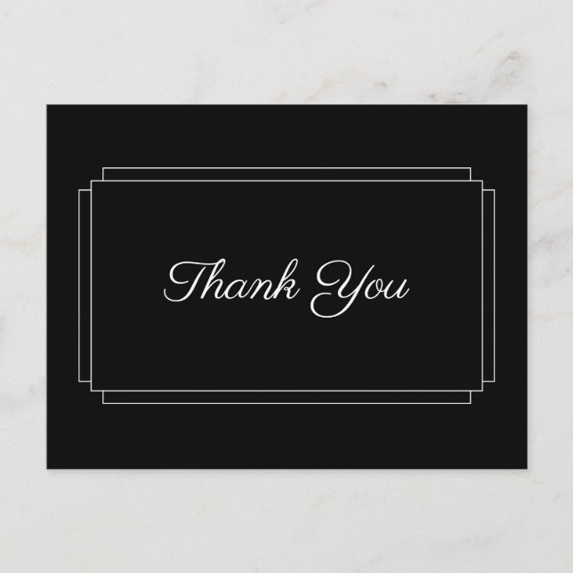 Postal Gracias a los negocios de guiones simples en blanc (Anverso)
