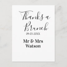 Gracias a un brunch post boda nombre fecha simple 