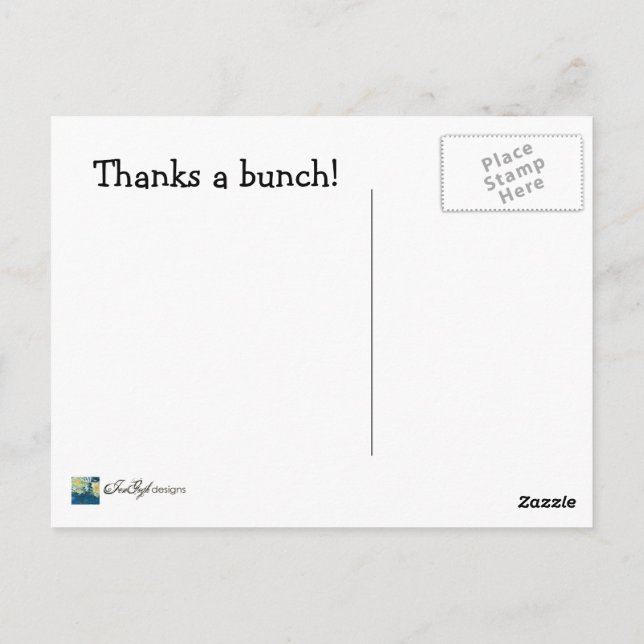 Postal Gracias a un Bunch (Bunch)—Gracias a Postcard (Reverso)